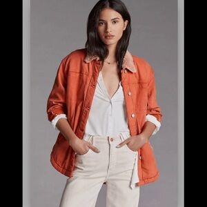 Pilcro Sherpa Denim Shirt Jacket